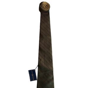 TH Men Silk Tie Green Brown Black Snake Design